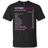 October Girl Facts T-shirt Libra Zodiac Sign_Black