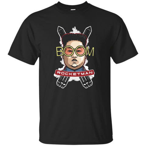 Rocketman Kim Jong Un North Korea Funny Trump Shirt Boom_black=