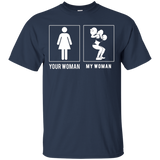 Weight Lifting - Your Woman - My Woman T Shirts Parents' Day_black