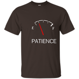 Patience Running Low - Funny Parody Fuel Gauge T-Shirt_Navy