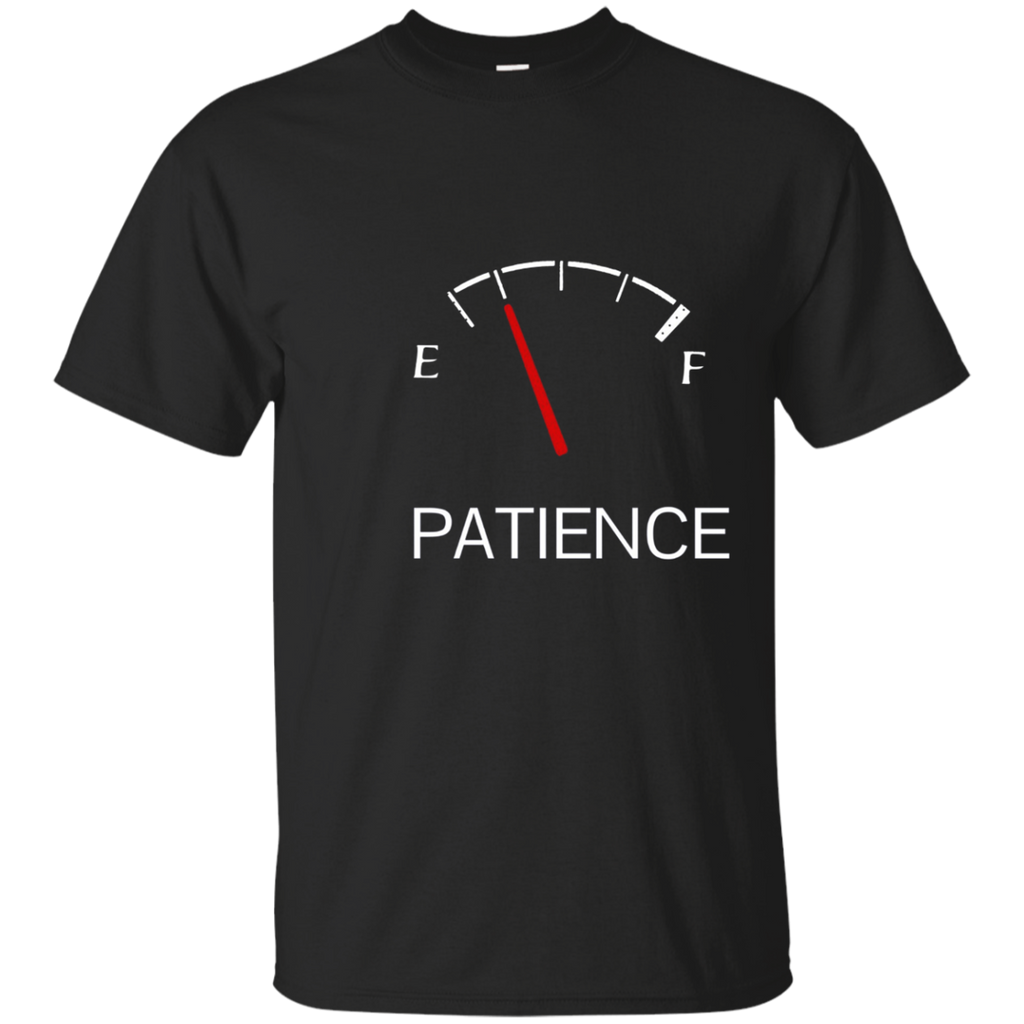 Patience Running Low - Funny Parody Fuel Gauge T-Shirt_Navy