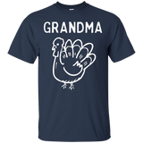 Gramdma Turkey Thanksgiving Family Tshirt For Group Photos_black