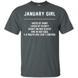 Womens January girl hated by many loved by plenty fire in her soul_Black