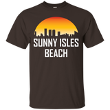 Sunny Isles Beach Florida Sunset Skyline Silhouette T-Shirt_Black