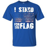 I Stand For The National Anthem T-shirt, Distressed Usa Flag_black