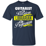 Guitarist By Passion Librarian By Profession T Shirt_black