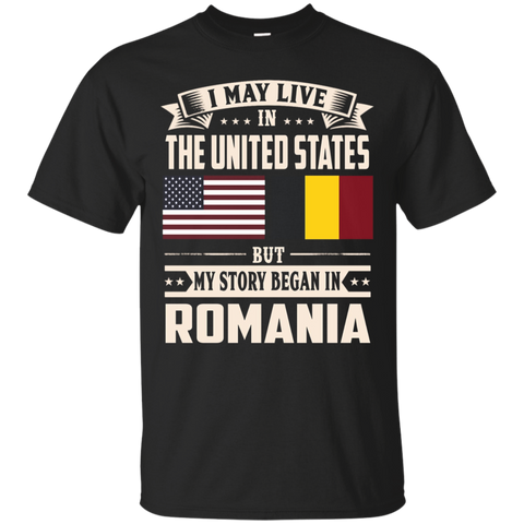 Romania lovers in usa shirt_Black