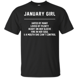 Womens January girl hated by many loved by plenty fire in her soul_Black