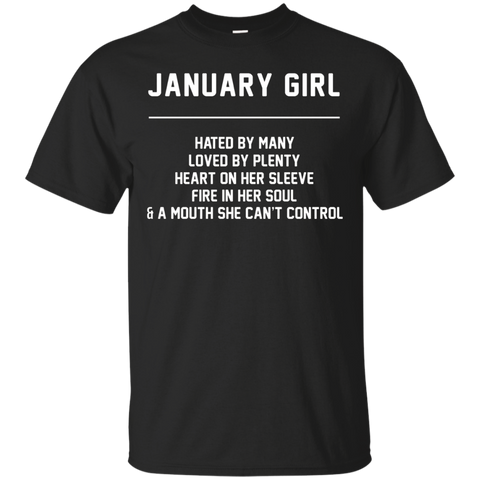 Womens January girl hated by many loved by plenty fire in her soul_Black