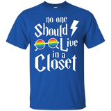 NO ONE SHOULD LIVE IN A CLOSET SHIRT_Black
