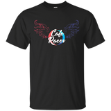 Cafe Racer Typography Red Blue Wing Graphic Tshirt Tee_black