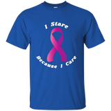 Breast Cancer Awareness T-shirt - I Stare Because I Care_black=