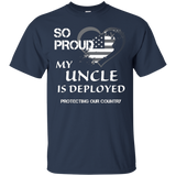 Military Uncle Is Deployed Proud Family Novelty T Shirt_Black