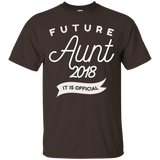 Womens Aunt To Be 2018 T-Shirt - Must Have For Any Future Auntie_Black