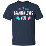 Mens Pink Or Blue Grandpa Loves You Baby Gender Reveal T-shirt_black=