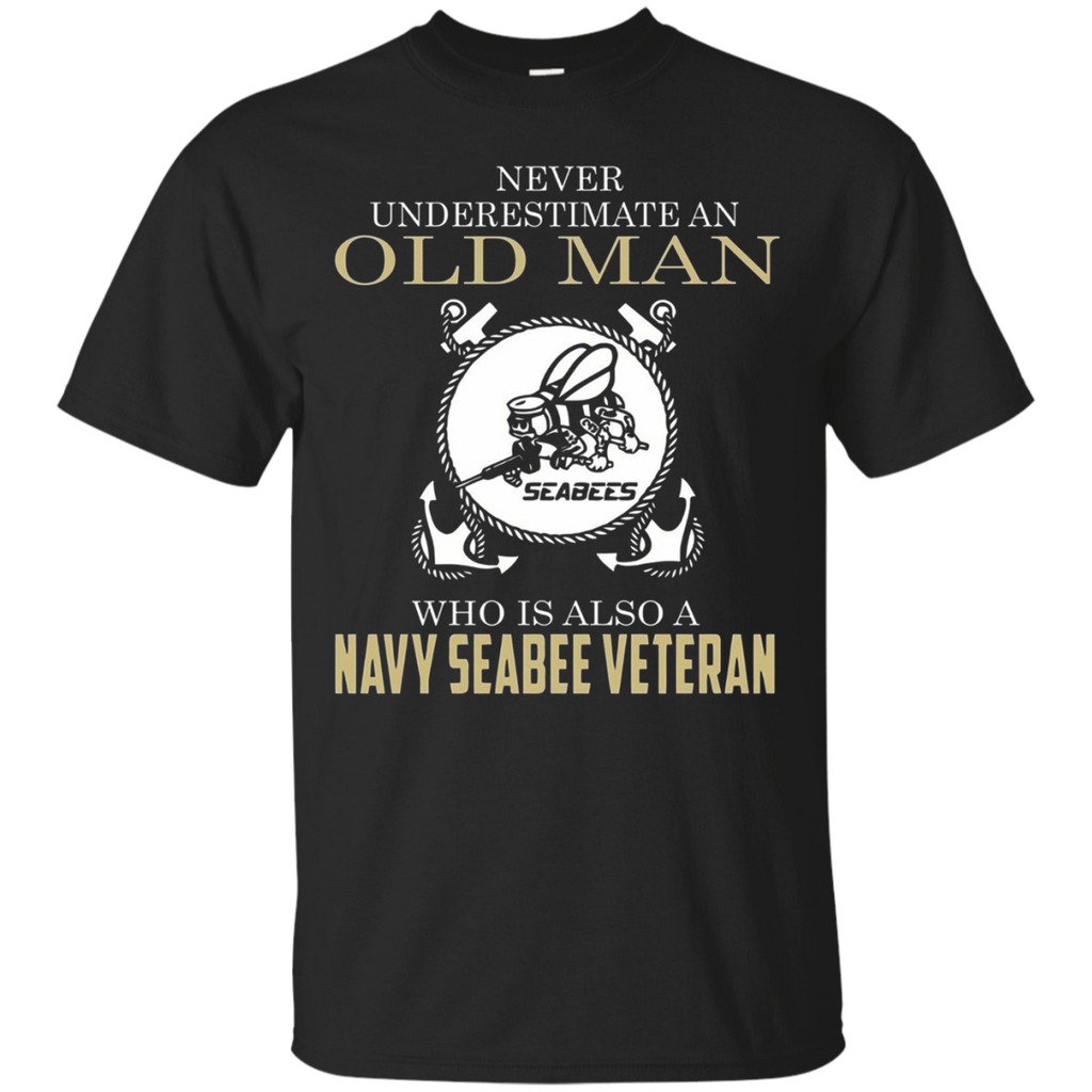 Navy Seabee Veteran T-Shirt_Black