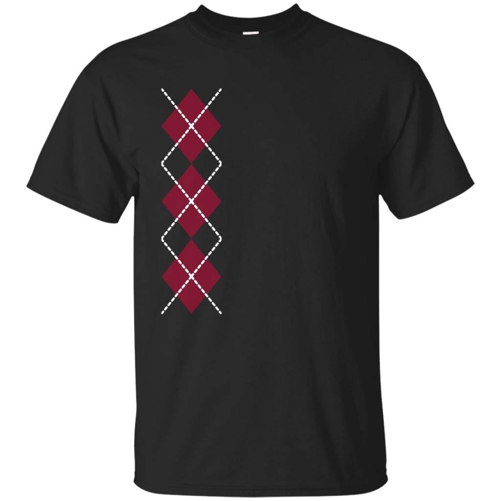 Retro Argyle Rockabilly T-Shirt_Black