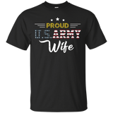 Womens Proud U.S. Army Wife Star C3 Funny T-shirt_Black