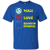 Peace Love Boykin Spaniel Dog For Happy Peace Day T-Shirt_Black