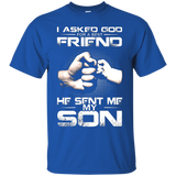 The God Sent Me My Son T-Shirt Father's Day_Black