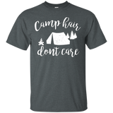 Womens Camp Hair Don't Care Shirt Funny Camping Tee_Black