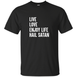 Live Love Enjoy Life Hail Satan Funny Devil T-shirt_black=