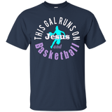 Top Girls Basketball Runs on Jesus Gift TShirt_Black