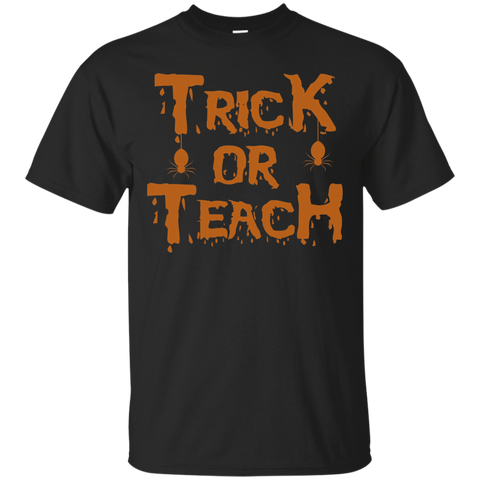 Teacher Halloween Shirt Trick Or Teach T-shirt_black=