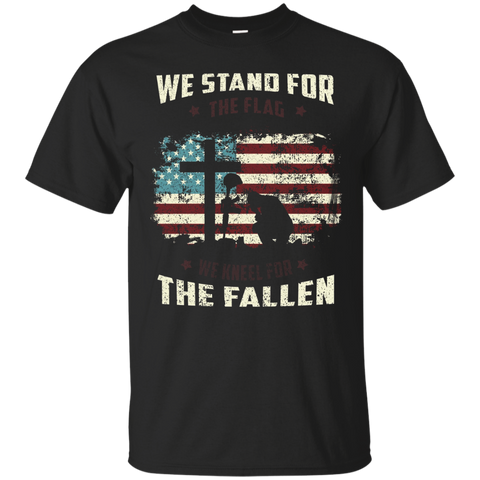 We Stand For The Flag, We Kneel For The Fallen T-shirt,_black=