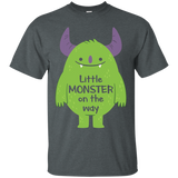 Little Monster On The Way T-shirt Monster Baby Lover_black=