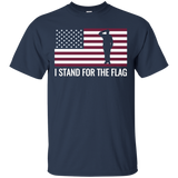 I Stand For The Flag Tshirt- Trump Football Tee Shirt_black