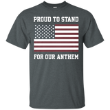 I Am Proud To Stand For Our Anthem I Don't Kneel Tee_black