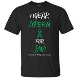 I Wear Green For Javi Cerebral Palsy Awareness T-shirt_black=