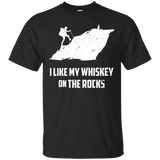 Whiskey On The Rocks Cool T-Shirt for Hikers_Black