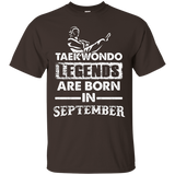 Taekwondo Legends Are born In September Shirt_Black