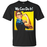 Women's Rosie The Riveter - We Can Do It! - Women's Feminist T-Shirt_Black