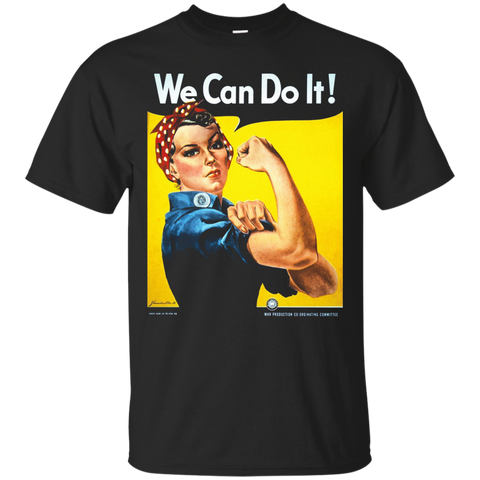 Women's Rosie The Riveter - We Can Do It! - Women's Feminist T-Shirt_Black