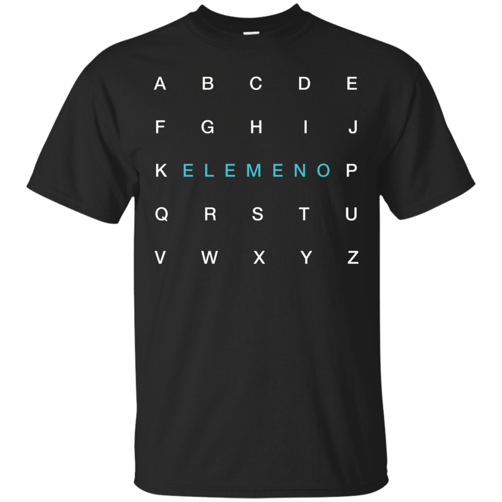 T Shirt Funny Alphabet Shirts Elemeno Parents Teachers ABC_Black
