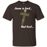 Jesus Is Lord Shirt...god First_black=