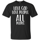 Love God Love All People Faith Hope Vintage Acceptance Shirt