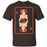 Queen Of Hearts Card Halloween Costume Spooky Pun T-Shirt_Black