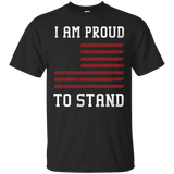 I Am Proud To Stand I Don't Kneel Distressed T-shirt_black