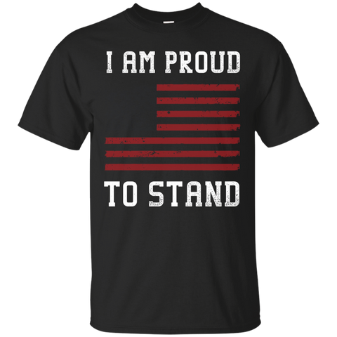 I Am Proud To Stand I Don't Kneel Distressed T-shirt_black