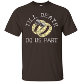 Halloween Wedding Shirt Skull Rings Till Death Groom Bride_black
