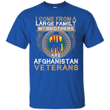 Afghanistan Veterans Tshirt I Come From A Large Family Gift_black