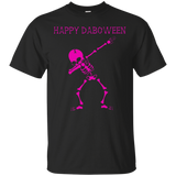 Dabbing Skeleton Shirt Kids, Bones, Glow Effect, Halloween_black=