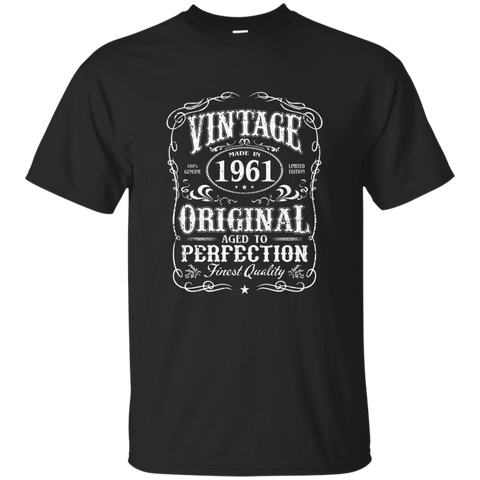 Vintage made in 1961 Original Birthday Gift T-Shirt_Black