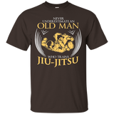 Old Man Trains Jiu Jitsu Jiu Jitsu T Shirt_black=