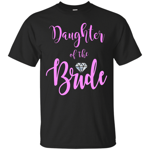 Daughter Of The Bride T Shirt Diamond Pink_black=