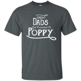 Great Dads Get Promoted To Poppy - Funny Grandfather Shirt_black=